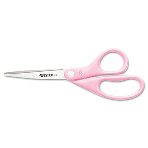 ESACM15387 - All Purpose Breast Cancer Awareness Scissors With Bca Pin, 8" Long, Pink