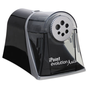 ESACM15509 - IPOINT EVOLUTION AXIS PENCIL SHARPENER, BLACK-SILVER, 5W X 7 1-2 D X 7 1-4H