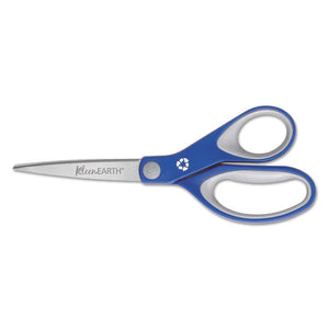ESACM15554 - Straight Kleenearth Soft Handle Scissors, 8" Long, Blue-gray