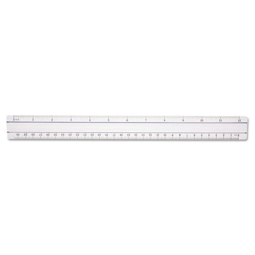 ESACM15571 - 12" Magnifying Ruler, Plastic, Clear