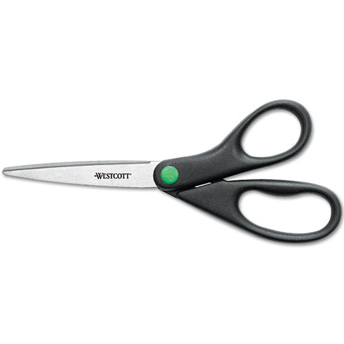 ESACM41418 - Kleenearth Recycled Stainless Steel Scissors, 8" Straight, Black