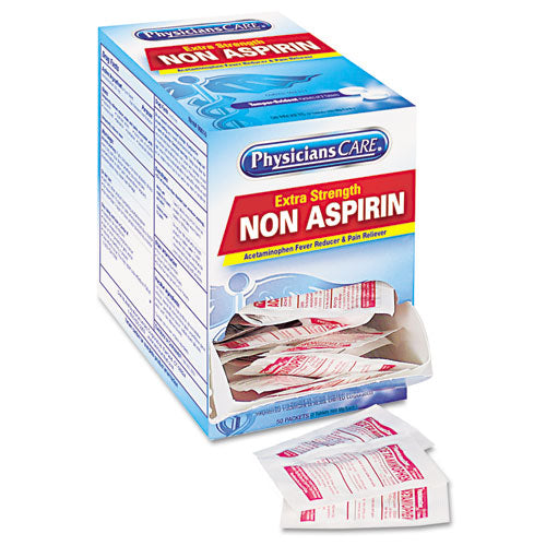 ESACM90016 - Non Aspirin Acetaminophen Medication, Two-Pack, 50 Packs-box