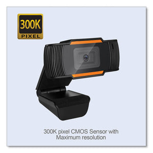 Cybertrack H2 480p Webcam With Microphone 300k, 1280 Pixels X 720 Pixels, 0.3 Mpixels, Black