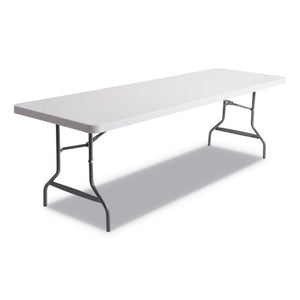 ESALE65601 - Resin Rectangular Folding Table, Square Edge, 96w X 30d X 29h, Platinum