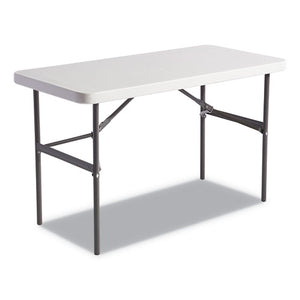 ESALE65603 - Banquet Folding Table, Rectangular, Radius Edge, 48 X 24 X 29, Platinum-charcoal