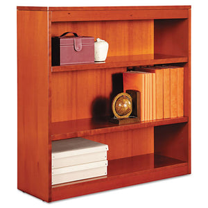 ESALEBCS33636MC - Square Corner Wood Bookcase, Three-Shelf, 35-5-8 X 11-3-4 X 36, Medium Cherry