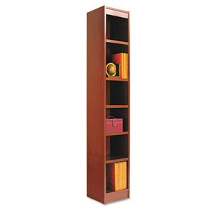 ESALEBCS67212MC - Narrow Profile Bookcase, Wood Veneer, Six-Shelf, 12w X 72h, Medium Cherry