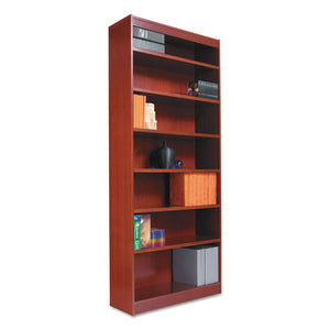 ESALEBCS67236MC - Square Corner Wood Bookcase, Six-Shelf, 35-5-8w X 11-3-4d X 72h, Medium Cherry