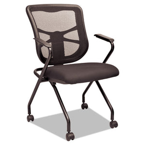 ESALEEL4914 - Elusion Mesh Nesting Chairs, Black, 2-carton, 2 Per Carton