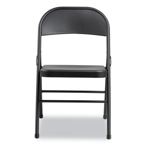 Steel Folding Chair, Graphite Seat-graphite Back, Graphite Base, 4-carton