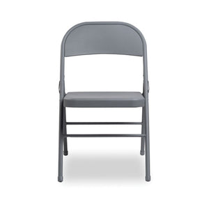 Steel Folding Chair, Light Gray Seat-light Gray Back, Light Gray Base, 4-carton