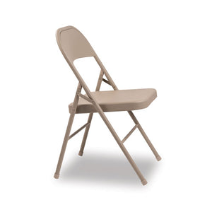 Steel Folding Chair, Tan Seat-tan Back, Tan Base, 4-carton