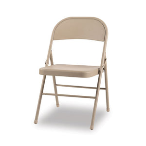 Steel Folding Chair, Tan Seat-tan Back, Tan Base, 4-carton