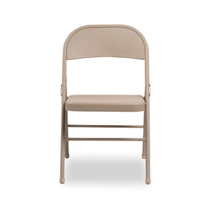 Steel Folding Chair, Tan Seat-tan Back, Tan Base, 4-carton