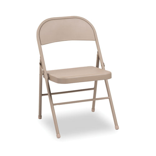 Steel Folding Chair, Tan Seat-tan Back, Tan Base, 4-carton