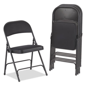 Steel Folding Chair, Graphite Seat-graphite Back, Graphite Base, 4-carton