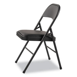 Steel Folding Chair, Graphite Seat-graphite Back, Graphite Base, 4-carton