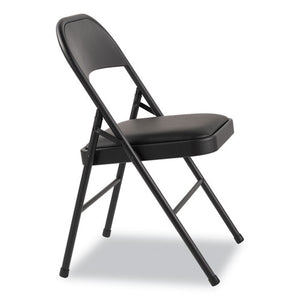 Steel Folding Chair, Graphite Seat-graphite Back, Graphite Base, 4-carton