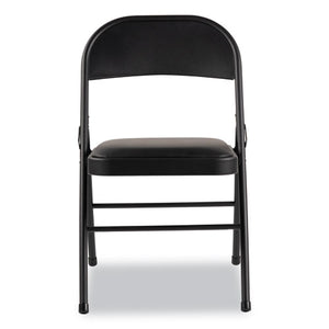 Steel Folding Chair, Graphite Seat-graphite Back, Graphite Base, 4-carton