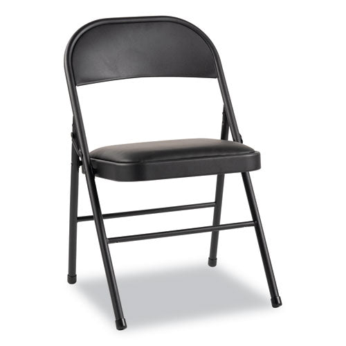 Steel Folding Chair, Graphite Seat-graphite Back, Graphite Base, 4-carton