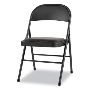 Steel Folding Chair, Graphite Seat-graphite Back, Graphite Base, 4-carton