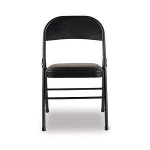 Steel Folding Chair, Graphite Seat-graphite Back, Graphite Base, 4-carton