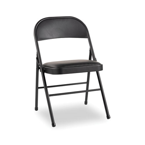 Steel Folding Chair, Graphite Seat-graphite Back, Graphite Base, 4-carton