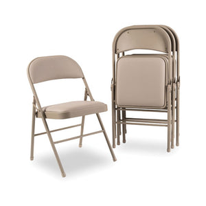 Steel Folding Chair, Tan Seat-tan Back, Tan Base, 4-carton