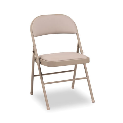 Steel Folding Chair, Tan Seat-tan Back, Tan Base, 4-carton