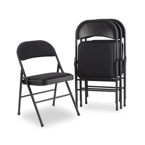 Steel Folding Chair, Graphite Seat-graphite Back, Graphite Base, 4-carton