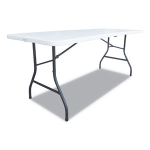 ESALEFR60H - FOLD-IN-HALF RESIN FOLDING TABLE, 60W X 30D X 29H, WHITE