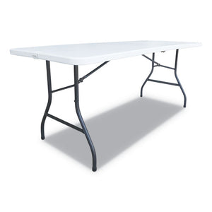 ESALEFR72H - Fold-In-Half Resin Folding Table, 71w X 30d X 29h, White