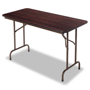 ESALEFT724824MY - Wood Folding Table, Rectangular, 48w X 24d X 29h, Mahogany