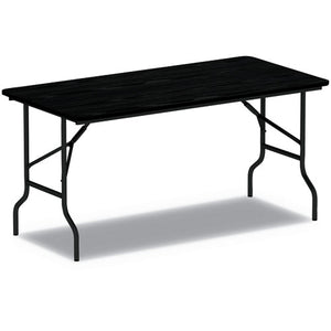 ESALEFT726018BK - WOOD FOLDING TABLE, 60W X 18D X 29H, BLACK