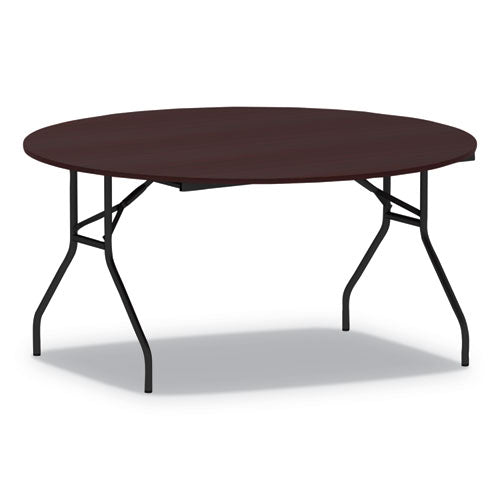 ESALEFT7260DMY - ROUND WOOD FOLDING TABLE, 59 DIA X 29H, MAHOGANY