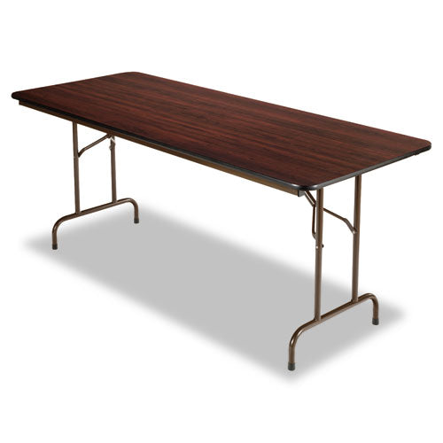 ESALEFT727230MY - WOOD FOLDING TABLE, RECTANGULAR, 72W X 30D X 29H, MAHOGANY