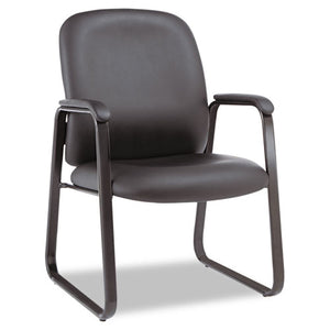 ESALEGE43LS10B - Alera Genaro Series Guest Chair, Black Leather, Sled Base