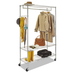 ESALEGR364818SR - Wire Shelving Garment Rack, Coat Rack, Stand Alone Rack W-casters, Silver