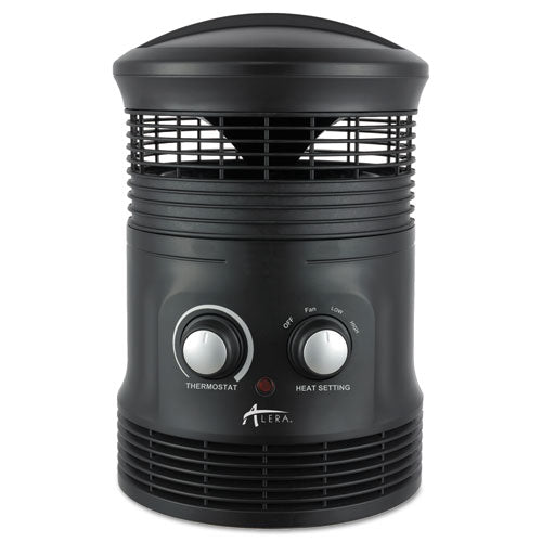 ESALEHEFF360B - 360 DEG CIRCULAR FAN FORCED HEATER, 8" X 8" X 12", BLACK