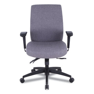 Alera Wrigley Series 24-7 High Performance Mid-back Multifunction Task Chair, Up To 275 Lbs, Gray Seat-back, Black Base