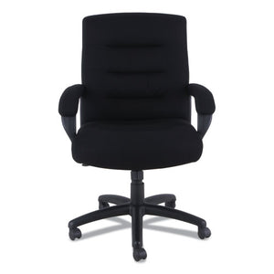 Alera Kesson Series Mid-back Office Chair, Supports Up To 300 Lbs., Black Seat-black Back, Black Base