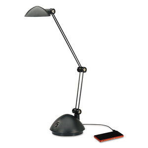 ESALELED912B - Twin-Arm Task Led Lamp With Usb Port, 18 1-2" High, Black