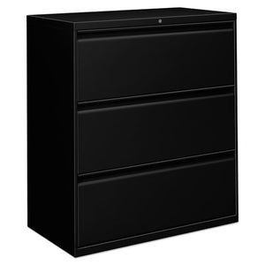 ESALELF3641BL - THREE-DRAWER LATERAL FILE CABINET, 36W X 18D X 39 1-8H, BLACK