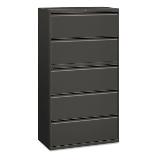 ESALELF3667CC - FIVE-DRAWER LATERAL FILE CABINET, 36W X 18D X 64 1-4H, CHARCOAL