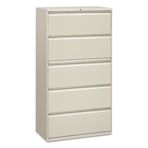 ESALELF3667LG - FIVE-DRAWER LATERAL FILE CABINET, 36W X 18D X 64 1-4H, LIGHT GRAY
