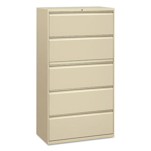ESALELF3667PY - FIVE-DRAWER LATERAL FILE CABINET, 36W X 18D X 64 1-4H, PUTTY