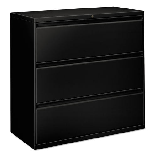 ESALELF4241BL - THREE-DRAWER LATERAL FILE CABINET, 42W X 18D X 39 1-8H, BLACK