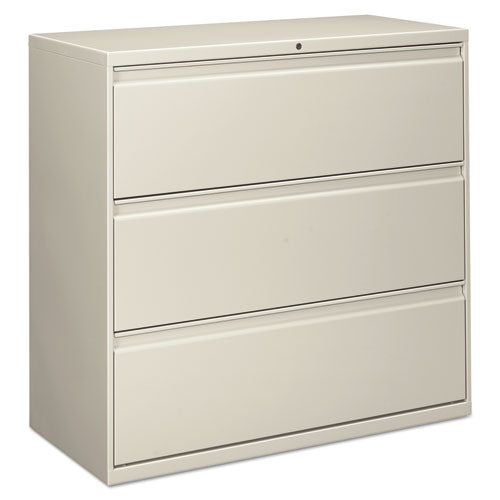 ESALELF4241LG - THREE-DRAWER LATERAL FILE CABINET, 42W X 18D X 39 1-8H, LIGHT GRAY