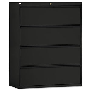 ESALELF4254BL - FOUR-DRAWER LATERAL FILE CABINET, 42W X 18D X 52 1-2H, BLACK