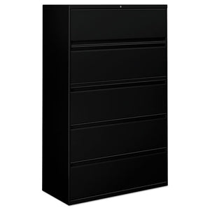 ESALELF4267BL - FIVE-DRAWER LATERAL FILE CABINET, 42W X 18D X 64 1-4H, BLACK